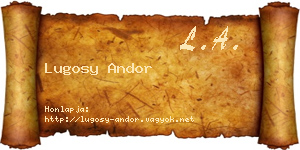 Lugosy Andor névjegykártya